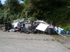 Assorted Scrap Metal Including; Pot Bellied Stove, Hot Chestnut Cart...