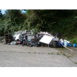 Assorted Scrap Metal Including; Pot Bellied Stove, Hot Chestnut Cart...