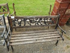 Pair of Cast Iron & Timber Garden Benches