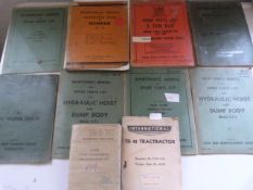 Ten WWII Military Vehicle Parts and Maintenance Manuals and Pamphlets