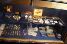 Collection of Military Buttons, Lapels, Sew-on Badges, Razors, Identity Cards.....