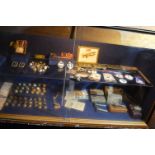 Collection of Military Buttons, Lapels, Sew-on Badges, Razors, Identity Cards.....