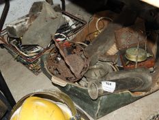 Two Boxes Containing Assorted Tools, Primus Stoves, Decorative Pieces, etc.