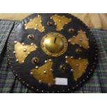 Johnstone Collection: Antique Style Scottish Shield with Brass Embossing