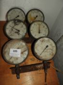 Six Budenberg Pressure Gauges