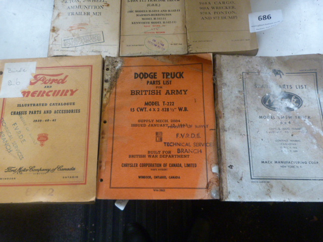 Ten WWII Military Vehicle Parts and Maintenance Manuals and Pamphlets - Image 3 of 4