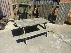 Five Timber Picnic Benches