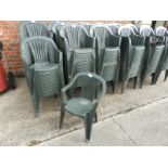 Twenty Green Plastic Stackable Chairs