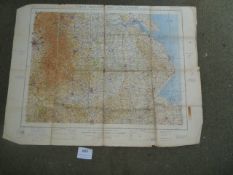 1/4" to Statute Mile 1940's War Revision Map of The Midlands and Lincolnshire