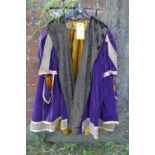 Purple Jacket with Faux Fur Trim