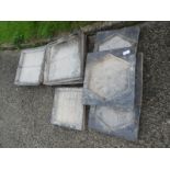 Nine Paving Slab Moulds