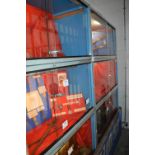 Six Metal Display Cabinets Enclosed by Sliding Glass Doors