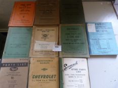 Ten WWII Military Vehicle Parts and Maintenance Manuals and Pamphlets