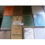 Ten WWII Military Vehicle Parts and Maintenance Manuals and Pamphlets