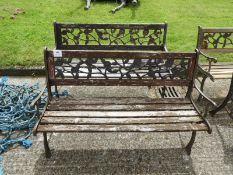 Pair of Cast Iron & Timber Garden Benches