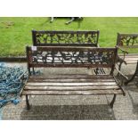 Pair of Cast Iron & Timber Garden Benches