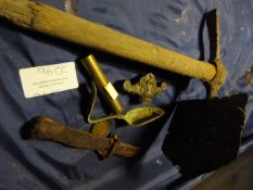 Battle Relics Including Entrenching Tool, Bayonet, Spoon, Dagger Hilts, etc.