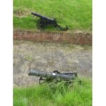 Pair of Cast Iron Ornamental Cannons