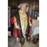 Life Size Waxwork Model of Henry VIII in Full Replica Costume and Regalia