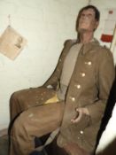 Comical Display of a Soldier sat on Toilet with WW