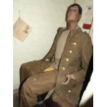 Comical Display of a Soldier sat on Toilet with WW