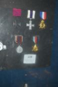 Card Containing Five Reproduction Medals