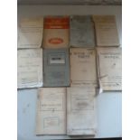 Ten WWII Military Vehicle Parts and Maintenance Manuals and Pamphlets