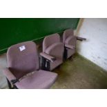 Row of Three Tilt Seat Cinema Seats