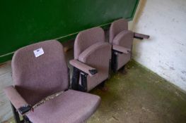 Row of Three Tilt Seat Cinema Seats