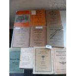 Ten WWII Military Vehicle Parts and Maintenance Manuals and Pamphlets