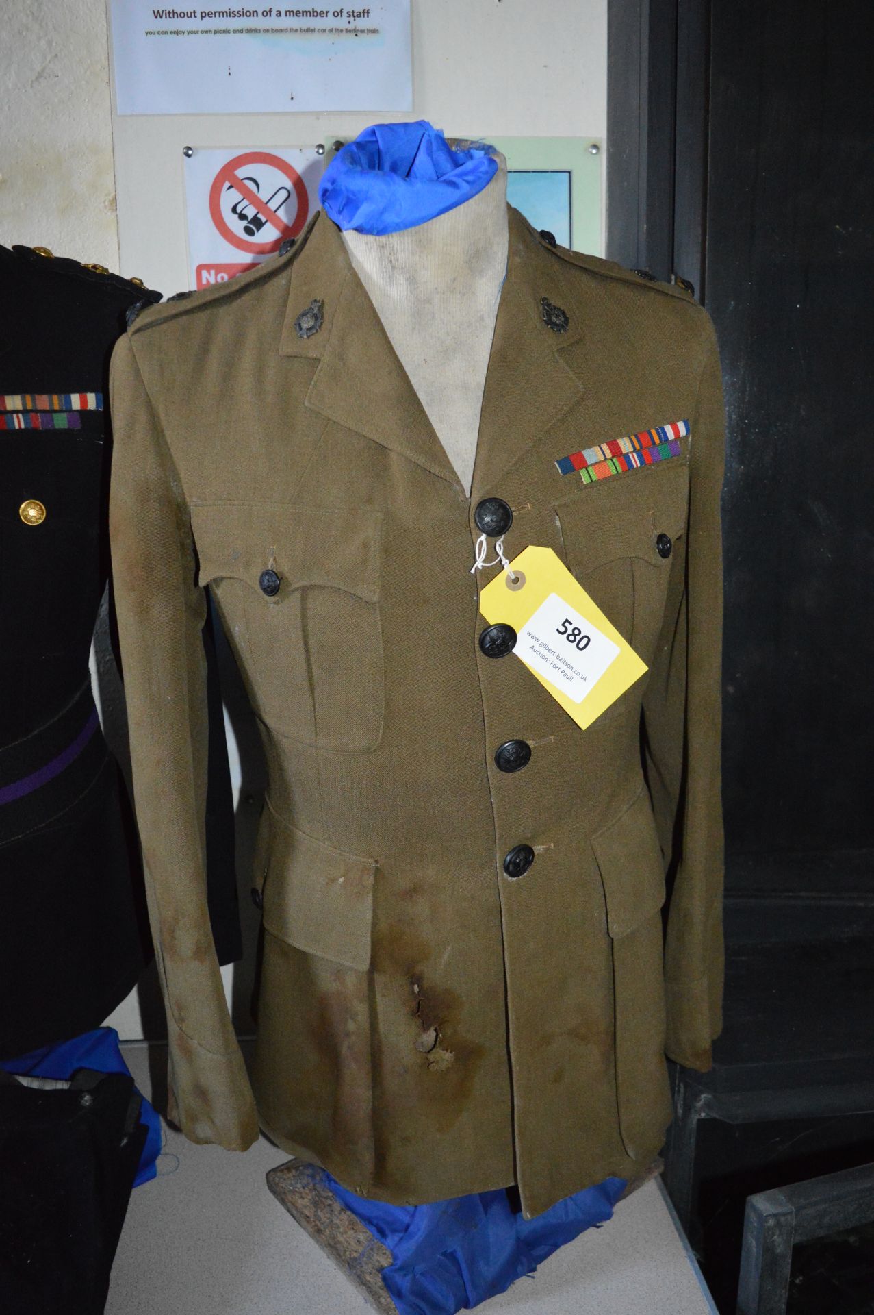 Lieutenant Colonel's (Chaplin's) Jacket, Trousers and Stable Belt with WWII Ribbons