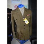 Lieutenant Colonel's (Chaplin's) Jacket, Trousers and Stable Belt with WWII Ribbons