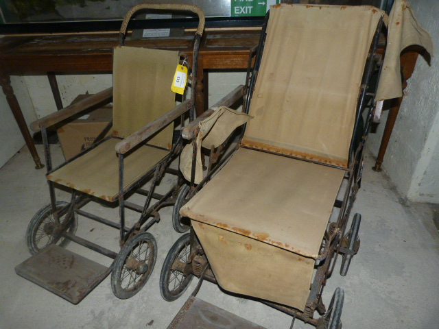 Two Early 20th Century Wheelchairs