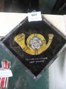 King's Own Yorkshire Light Infantry Logo Mounted on Glass Slide