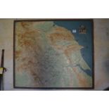 3D Military Map of Yorkshire 156cm x 134cm