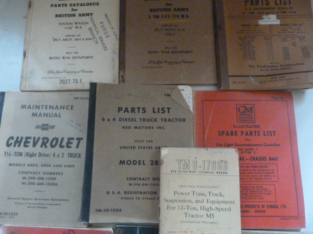 Ten WWII Military Vehicle Parts and Maintenance Manuals and Pamphlets - Image 2 of 4