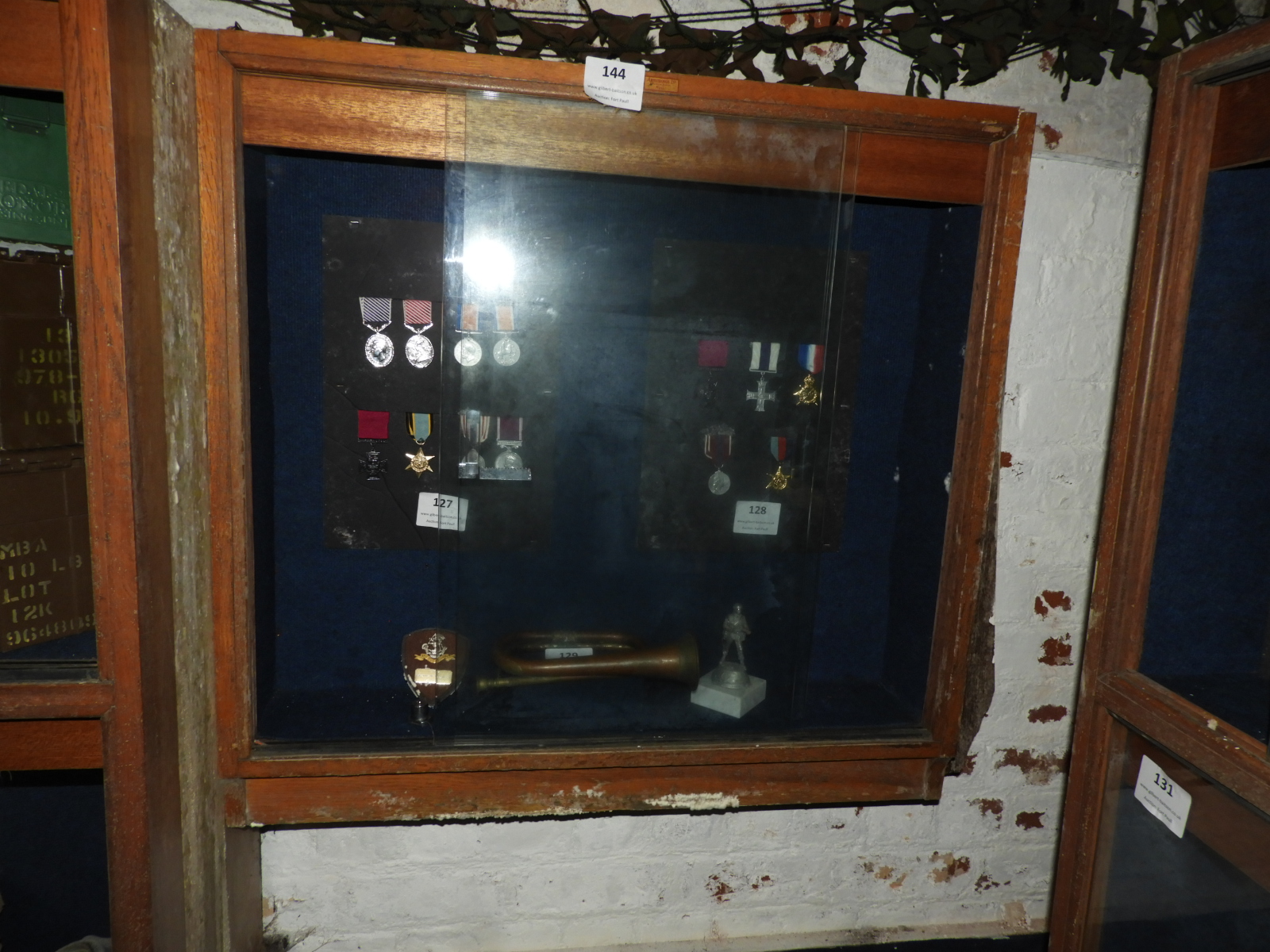 Mahogany Display Cabinet Enclosed by Sliding Doors Made by Armstrong's of Hull