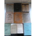 Ten WWII Military Vehicle Parts and Maintenance Manuals and Pamphlets