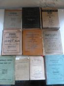 Ten WWII Military Vehicle Parts and Maintenance Manuals and Pamphlets