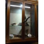 Johnstone Collection: Antique Glazed Oak Display Cabinet (Contents not Included)