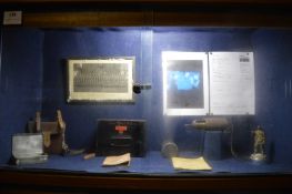 Cabinet Containing Assorted WWII Items