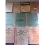 Ten WWII Military Vehicle Parts and Maintenance Manuals and Pamphlets