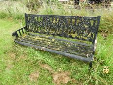 Reproduction Cast Iron Garden Bench