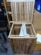 Wooden Laundry Basket with Liner