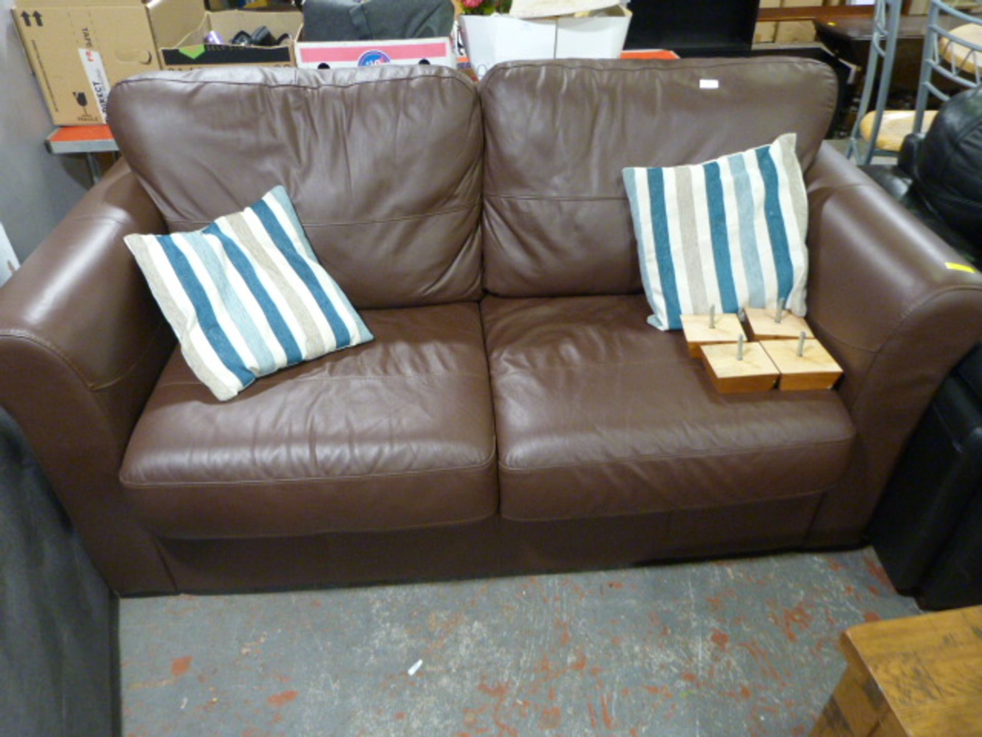 Two Seat Leather Sofa Bed