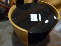 *Small Round Glass Topped Coffee Table