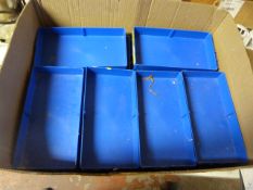 Box of 18 Blue Plastic Storage Trays