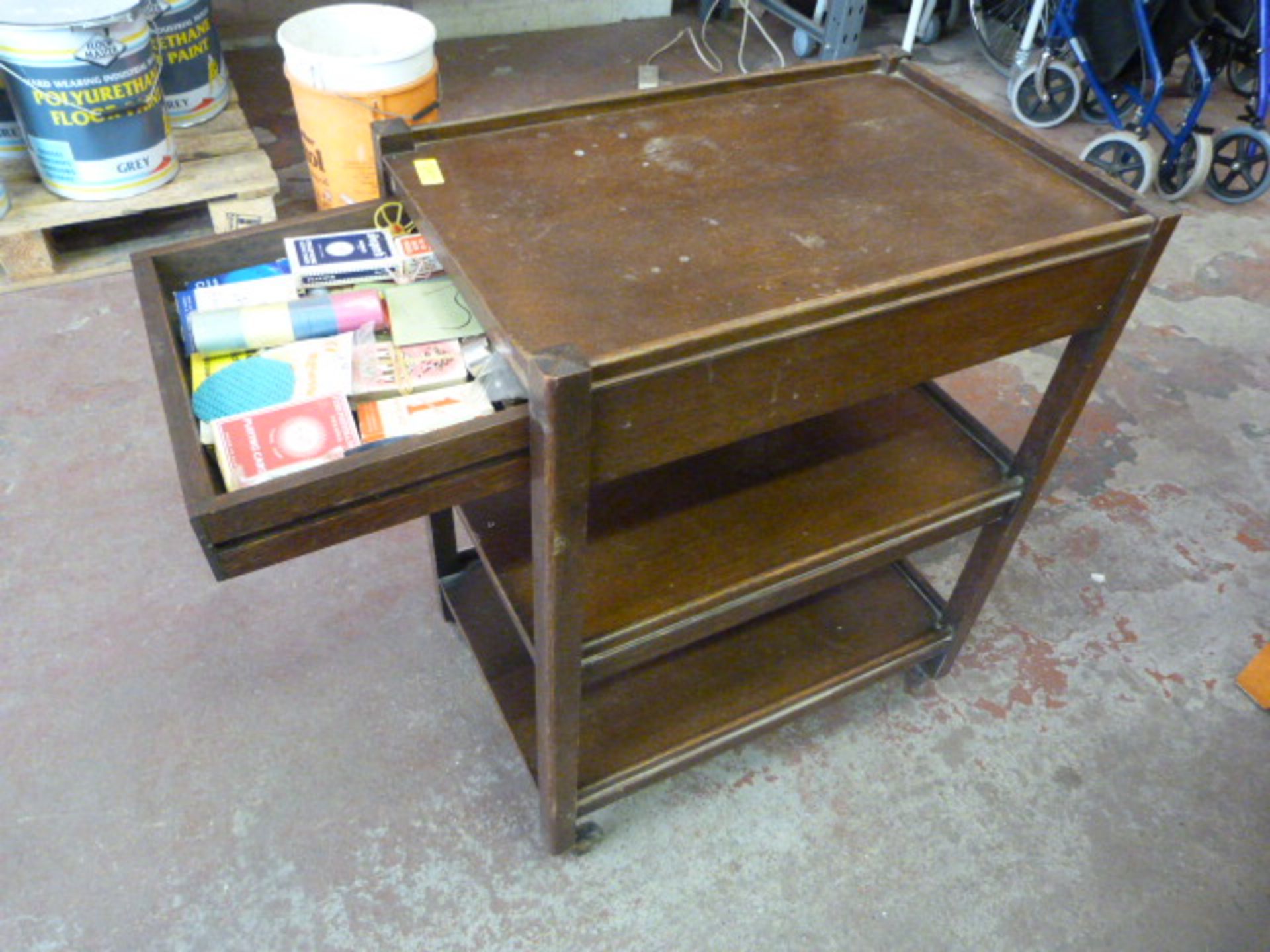 Vintage Trolley Table with Small Quantity of Playi