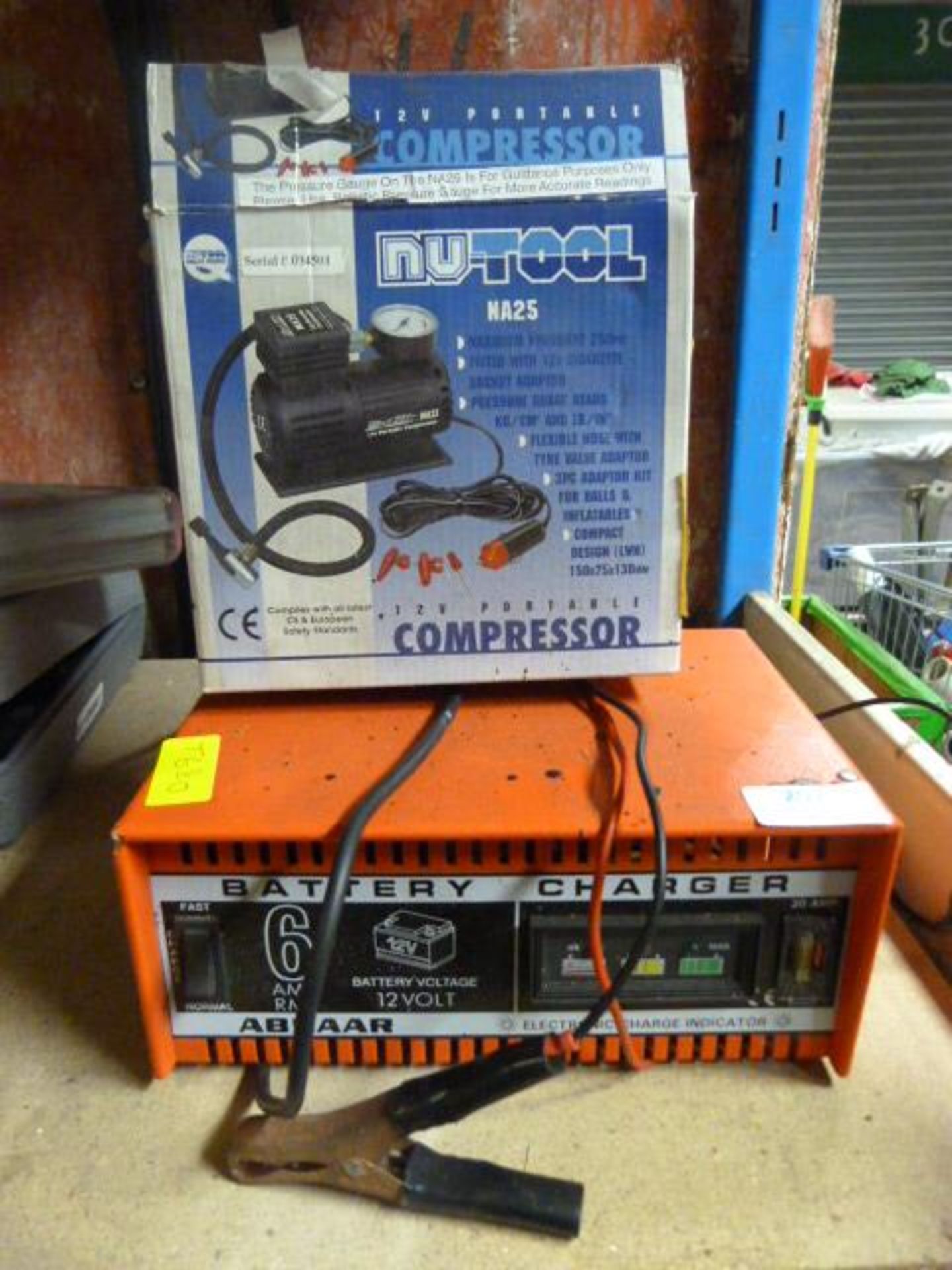 Mains Battery Charger and a 12v Compressor