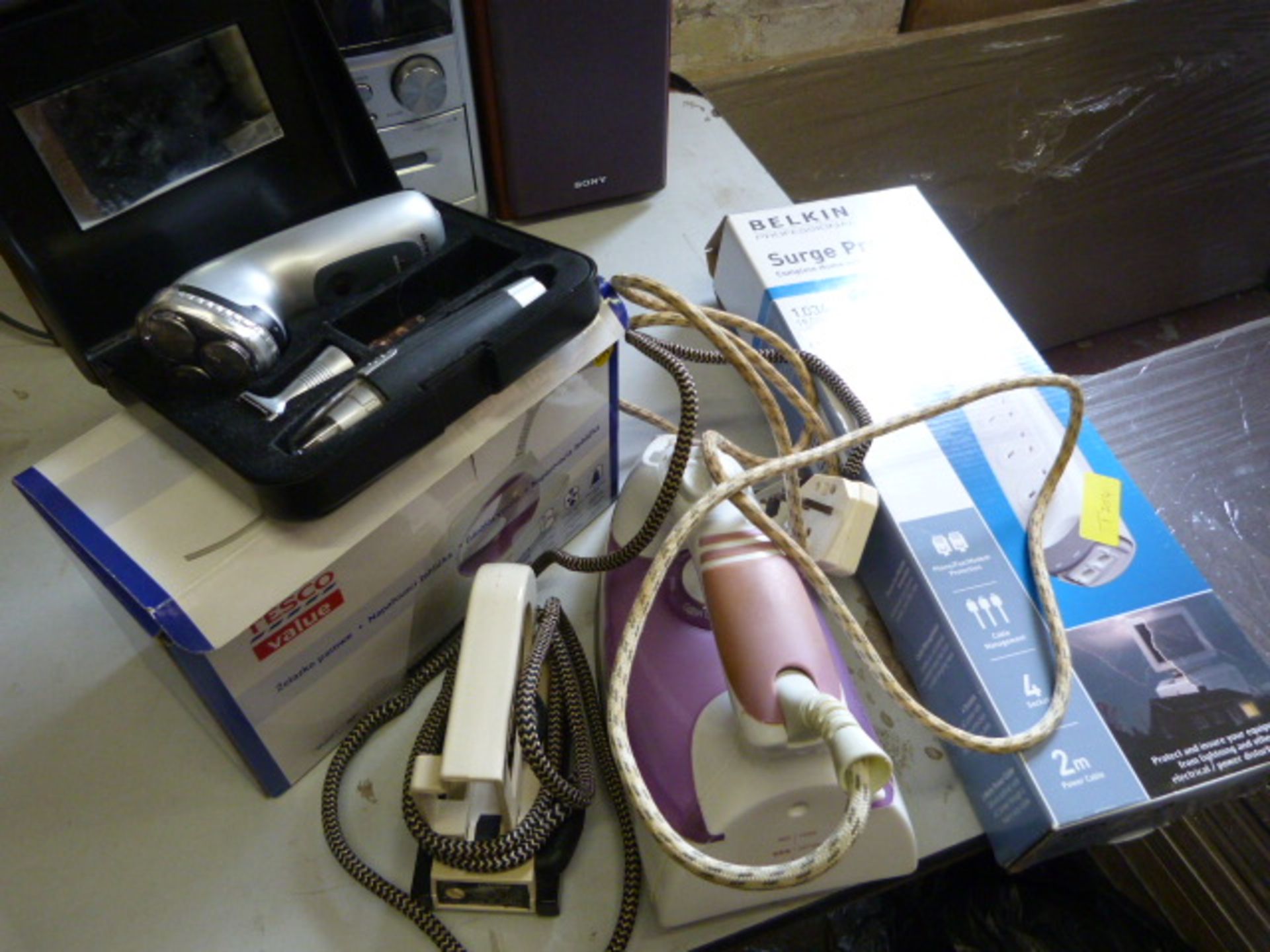 Electrical Items; Irons, Razor, Extension Lead, et